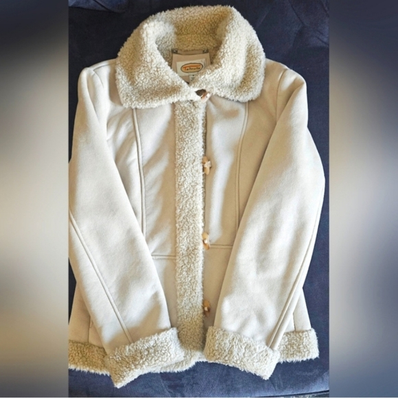 Talbots Jackets & Blazers - ⏰️LAST CHANCE! FINAL PRICE💲Talbots Cream Faux Sherling Loop Button Jacket